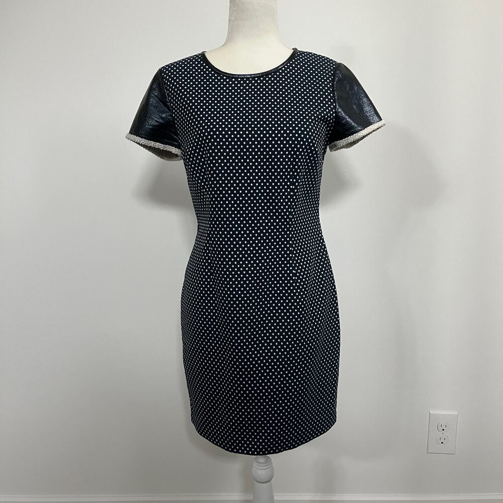 Sachin + Babi Navy Blue Dot Shift Dress